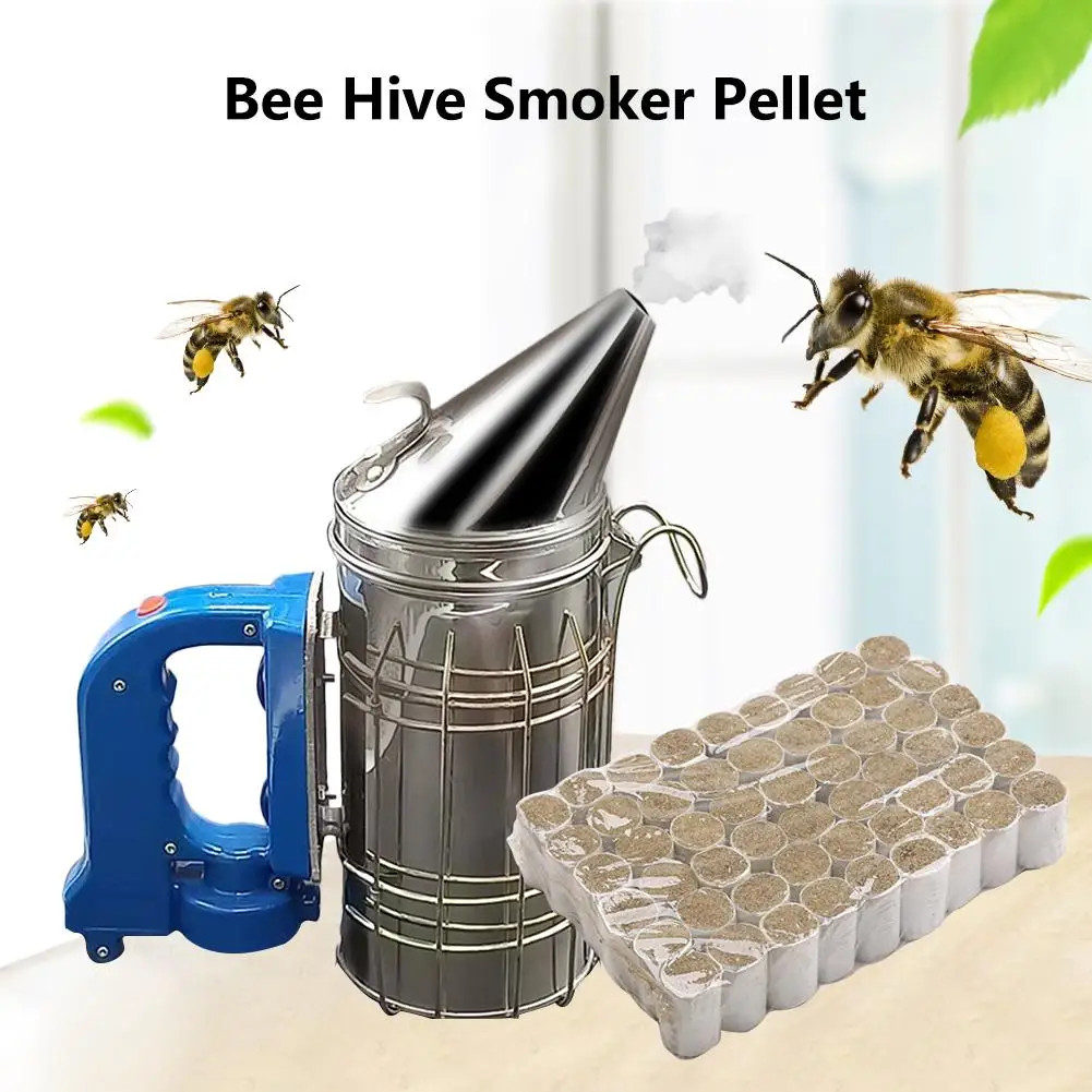 54PCSBeeHiveSmokerPelletSolidBeekeepingToolChineseMedicinal