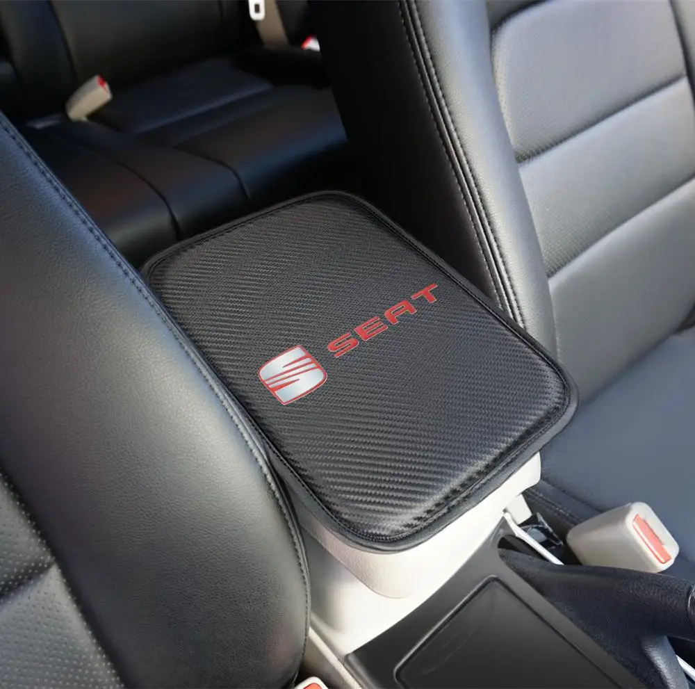 

Car Armrest Pad Covers Auto Seat Armrests Storage Protection Cushion for Seat FR leon ibiza Altea Alhambra Car Styling