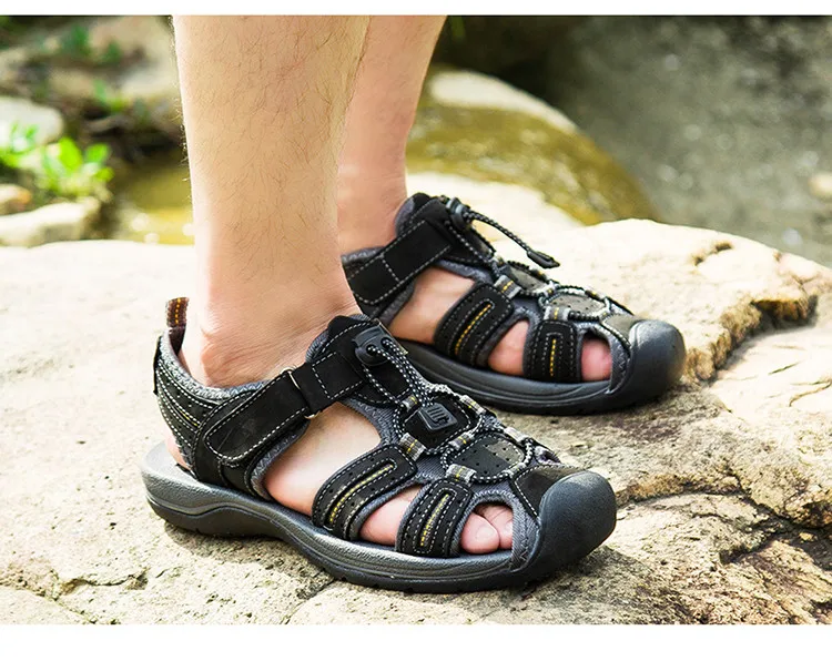 39-45 мужские сандалии удобные сандалии из мягкой кожи Мужская Летняя обувь