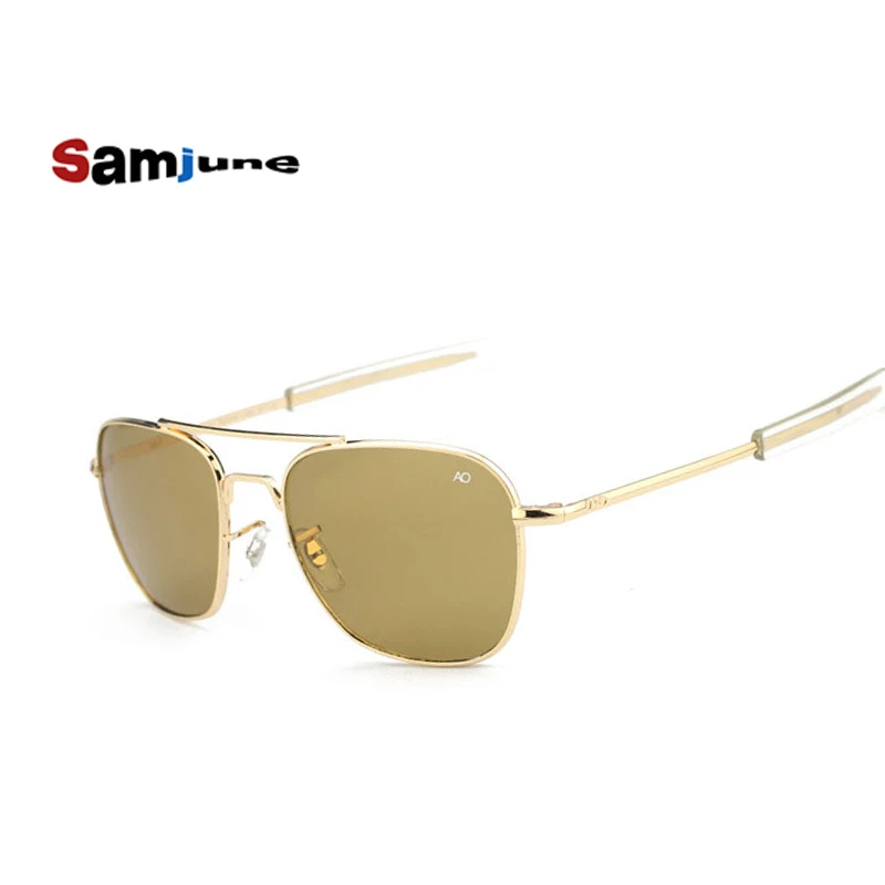 Samjune, модное авиационное солнцезащитное стекло, es, для мужчин, фирменный дизайн, AO, солнцезащитное стекло es для мужчин, американская армия, военные оптические стеклянные линзы, Oculos