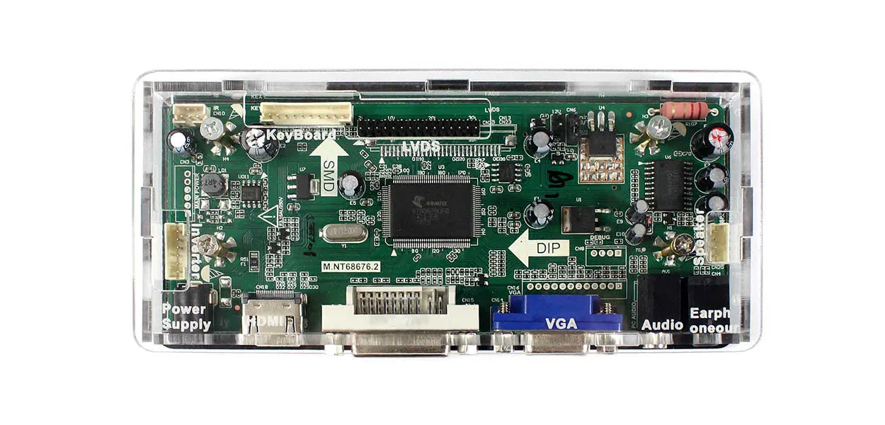 HDMI DVI панель VGA М. NT68676 чехол акрил чехол Frame белый