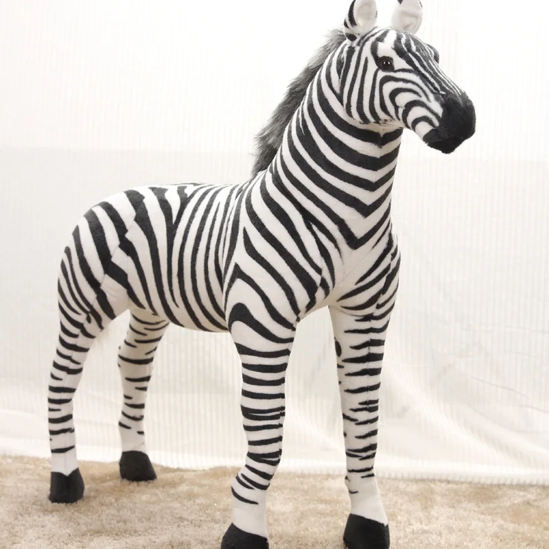 large stuffed zebra