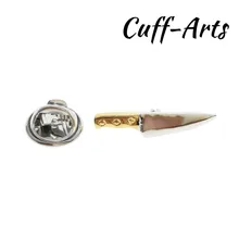 Broche de solapa para hombres pines y broches Chefs Knift Pin para solapa con insignia joyería de Broche Pin de la solapa de Cuffarts P10172