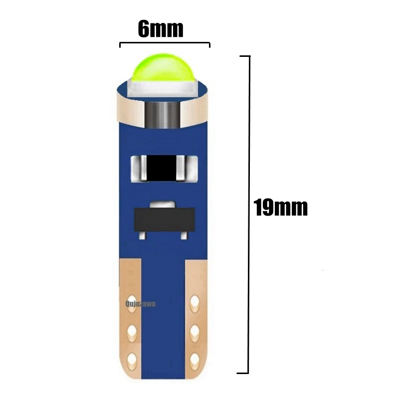 10 шт. T5 74 W1.2W W3W супер яркий Cree Чип светодиодный клин приборной панели лампа-индикатор Предупреждение ющий индикатор инструмент кластерный светильник лампа