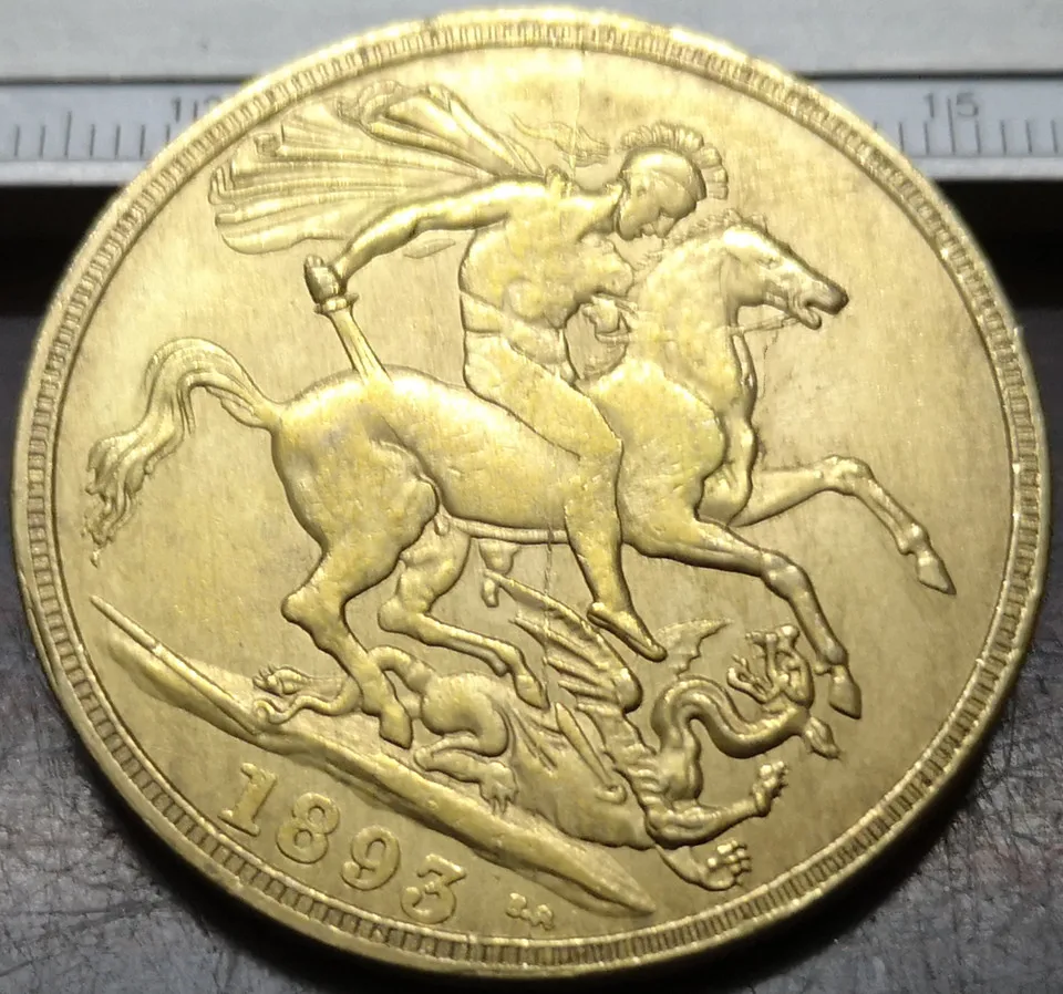 1893 Великобритания 5 фунтов 3 й портрет Виктории 9999 копировальная монета с