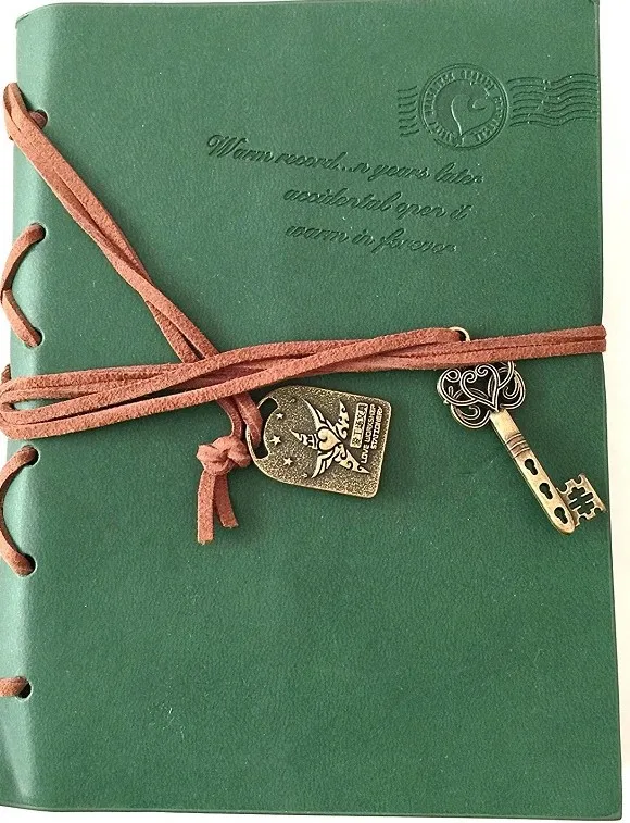 Journal Carnet de notes en cuir, vintage relié en cuir, fait à la main pour  lui et pour elle, journal de voyage vintage - Pages Blanches Cahier Carnet  de Croquis - avec