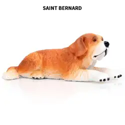 4 "Милый щенок статуя моделирования Святой Бернард ABS Декор для дома подарок на день рождения, движущаяся фигурка, Коллекционная модель