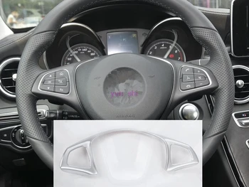 

ABS chrome Car steering Wheel Frame Decoration Cover Car-styling For Mercedes Benz C GLC E class W205 W213 C180 200 E200 300 etc