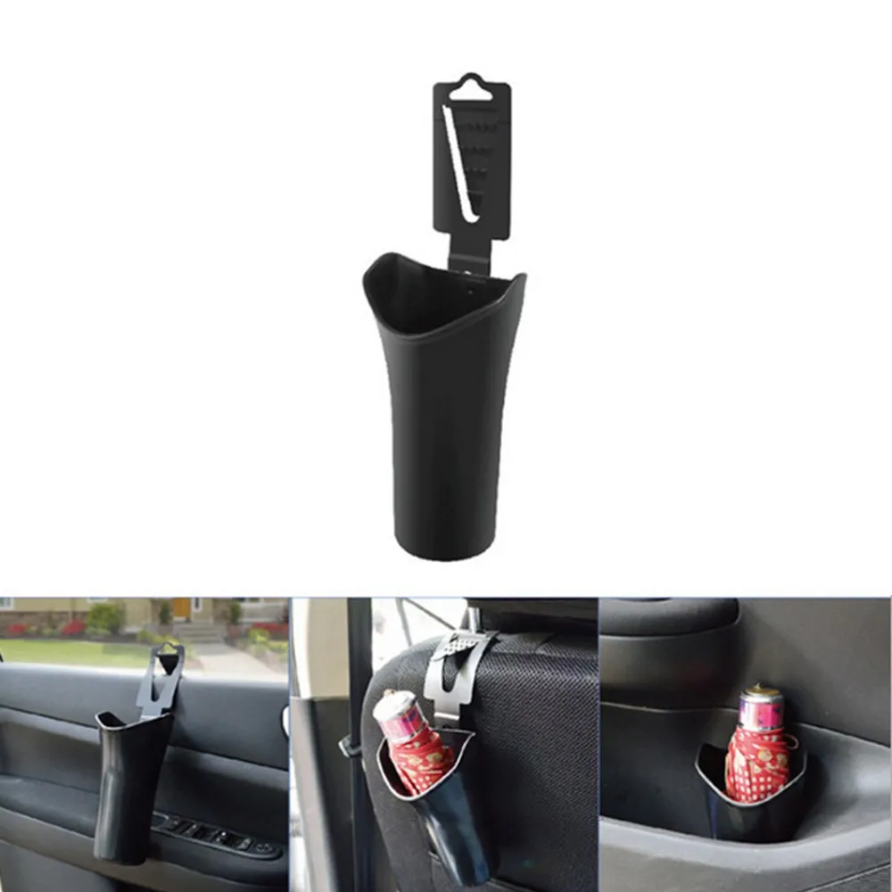 Auto Car Interior Umbrella Holder Barrel Storage Box Case Garbage Can Black Small Storage Box