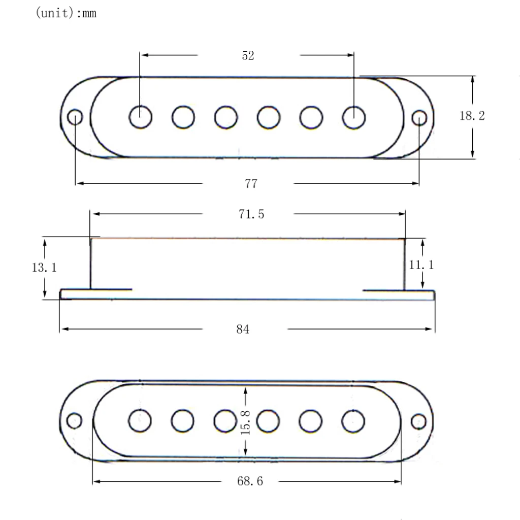 Tooyful 3 Pieces Plastic Single Coil Pickup Covers Protector White for ST SQ Electric Guitar Replacement Parts