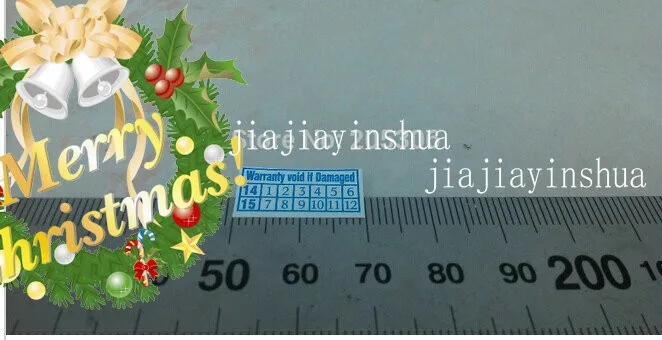 Etiqueta de Selagem se o Danificado com Anos e Meses Lote Azul Garantia Adesivo Vazio 1.5x0.8 cm Item No1005. Frete Grátis 1000 Pçs - 3 de selagem vazio se o danificado, com