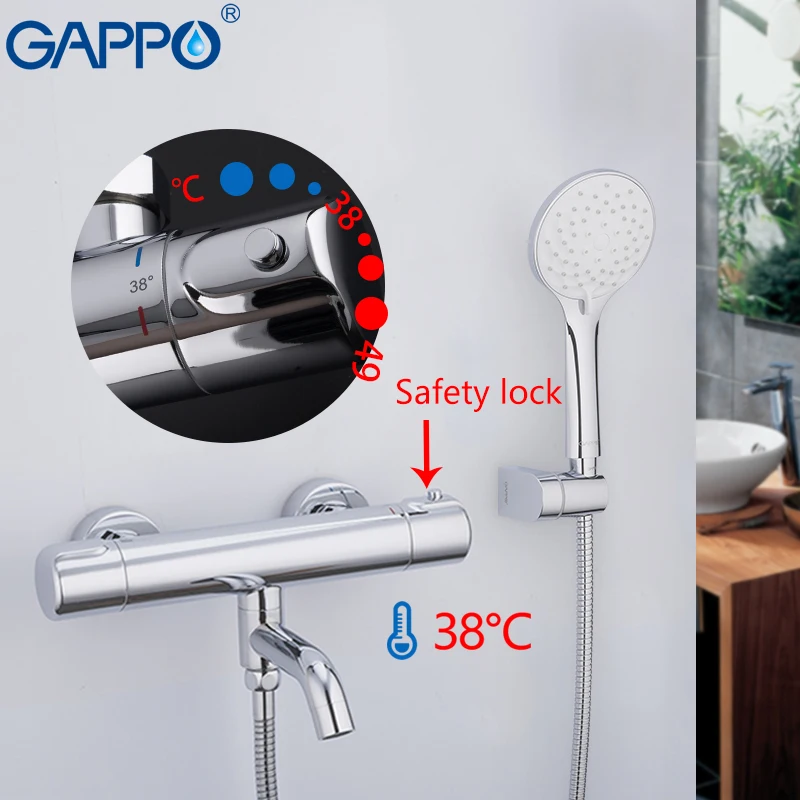 

GAPPO thermostatic shower mixers Bathtub Faucet bathroom faucets mixer waterfall faucet bathtub thermostat tap bath shower