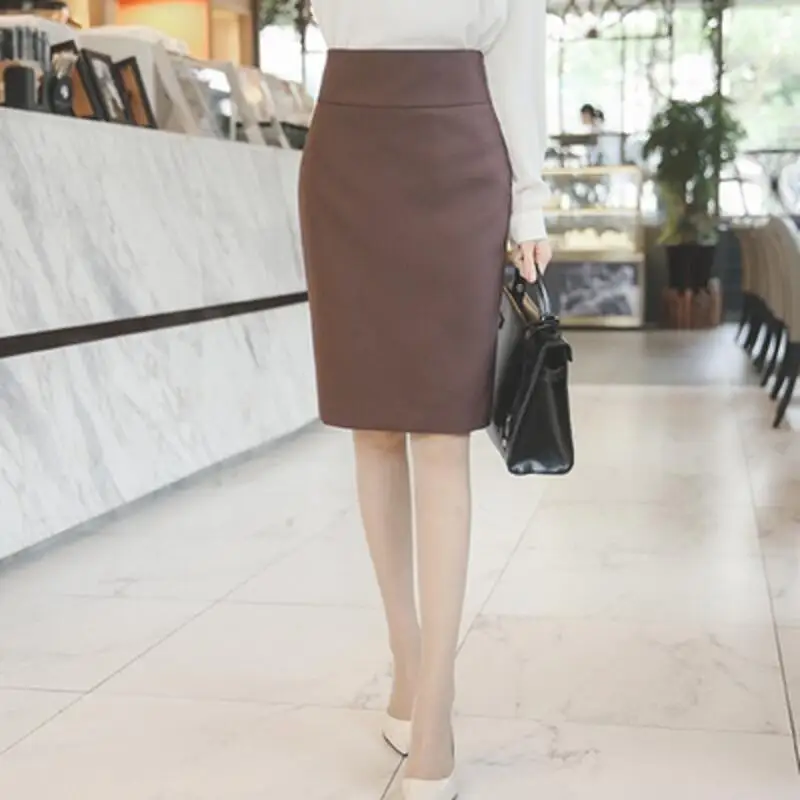 

2019 Spring Summer Women Skirt High Waist Suit Skirt Fashion Female Plus Size Straight Skirt Skirts Women LY329