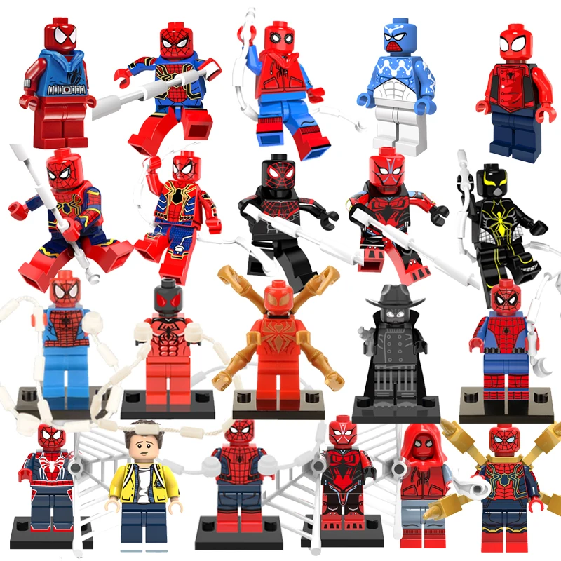 

Single Sale Spiderman Super Heroes Hulk Thor Iron Man Loki Deadpool Venom Odin Wonder Woman Superman Avenger Building Block Toy