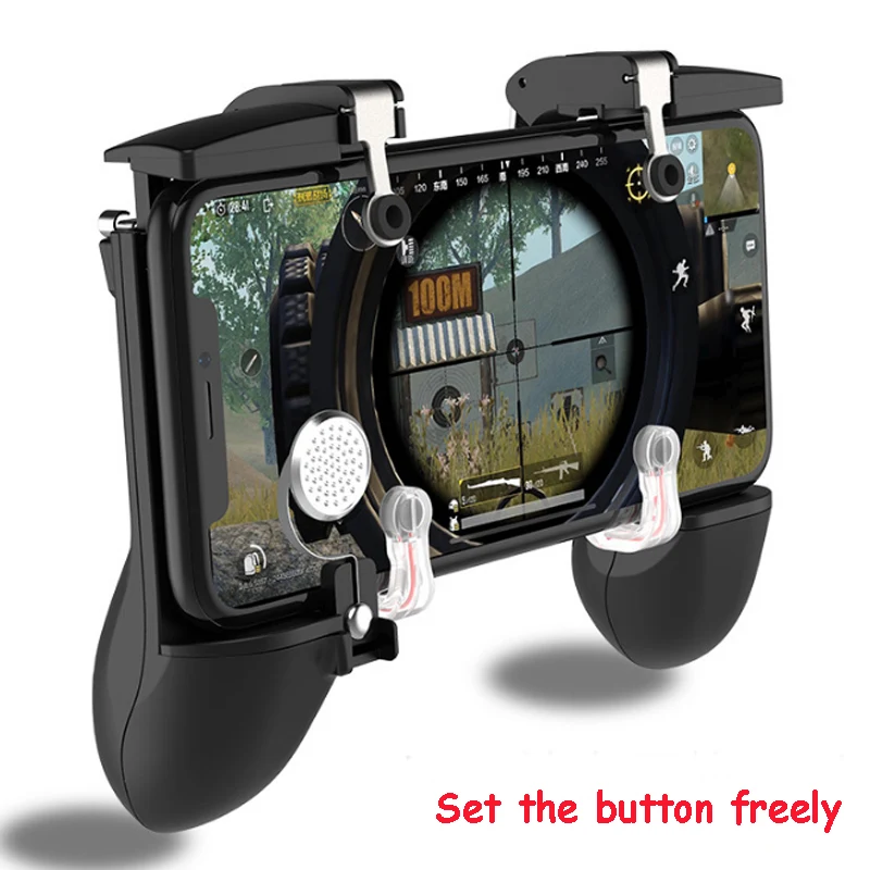 

3in1 Gamepad Universal Smart Phone Mobile Gaming Trigger Shooter for Knives out/ Rules of Survival/ PUBG Mobile Game Fire Button