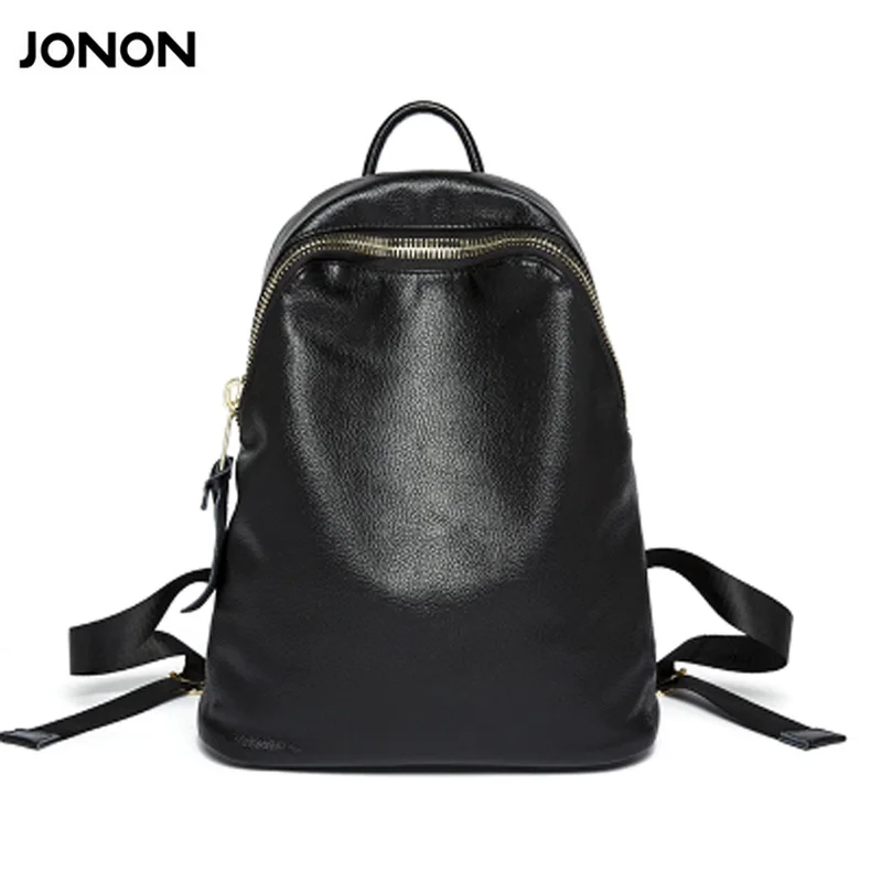 JONON Women Genuine Leather Bag Brand Backpacks Famous Designer Cow Leather School Bag For Teenager Girls