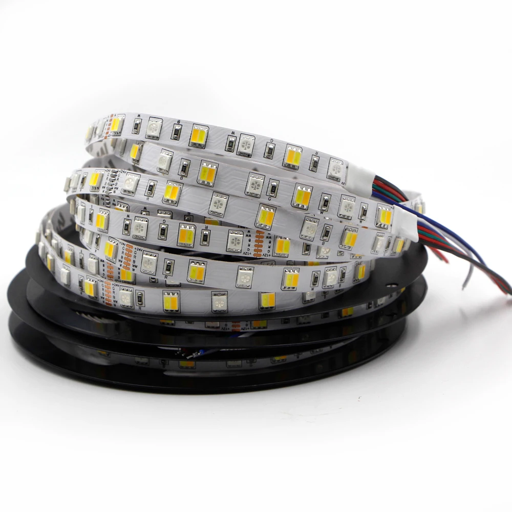 

5M 5050 RGB CCT LED Strip Light RGB + Dual White Led Tape waterproof Led Stripe Bar Light String Holiday Decoration Light 12V 2V