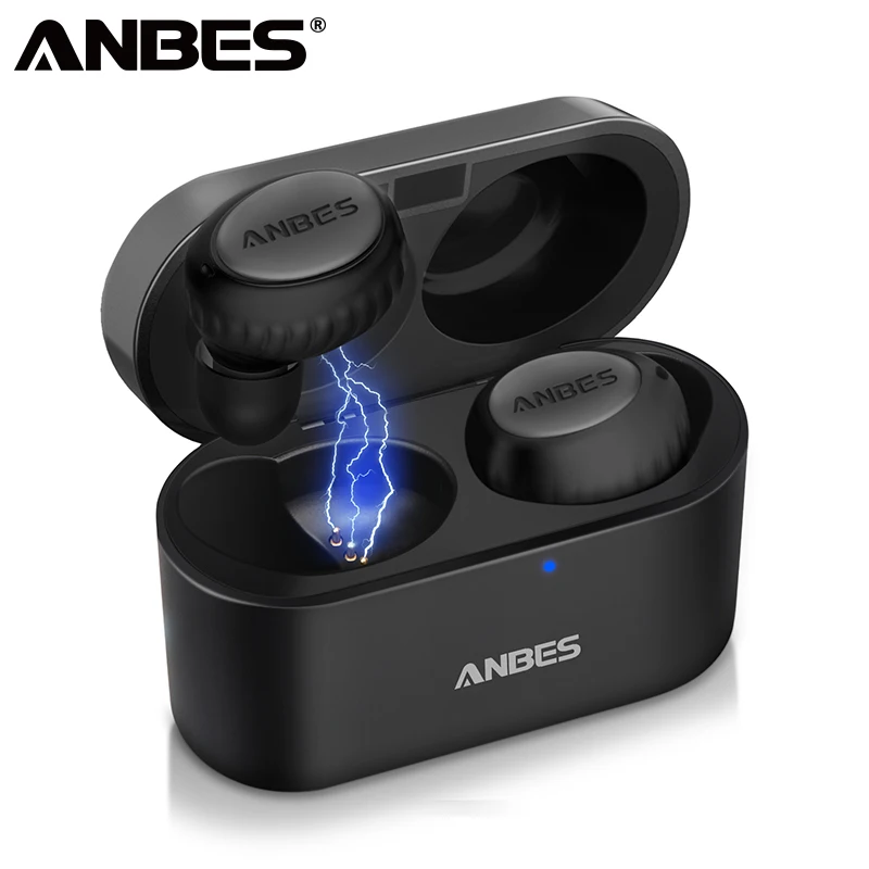 ANBES наушники вкладыши TWS Bluetooth V5.0 Беспроводные стереонаушники Hands free Мини Бизнес