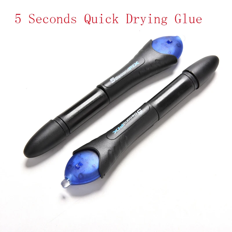 

5 Second Quick Fix Liquid Glue Pen UV Light Repair Tool With Glue Super Powered Liquid Plastic Welding Compound Office Supplies