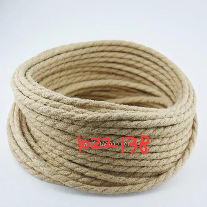 

2*0.75 Vintage Rope Textile Wire Twisted Cable Braided Electrical Wire Retro Pendant Light Lamp Line Vintage Lamp Cord 1/2/5/10M
