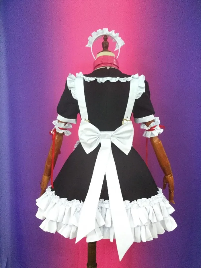 Одежда в стиле аниме «fate grand order Tamamo no Mae»; маскарадный костюм; женское черно-белое платье с передником для горничной; платья; униформа