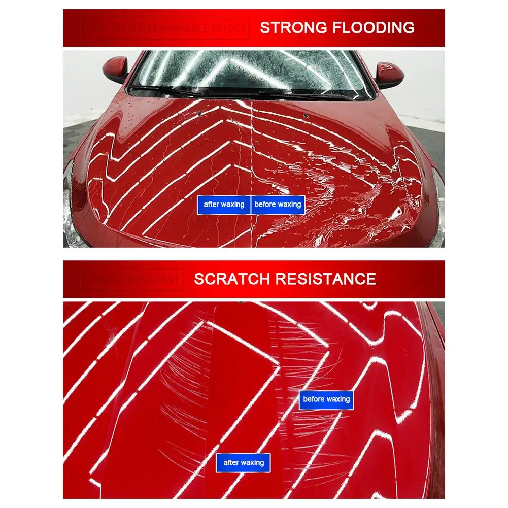 Автомобильный Воск обслуживание автомобиль обеззараживания остекление защитный воск уход за краской Нано покрытие микро царапины ремонт красный аксессуары