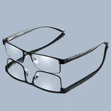 Handoer мужские очки для чтения из титанового сплава Асферические 12 слоев линзы с покрытием Ретро Бизнес дальнозоркости очки по рецепту