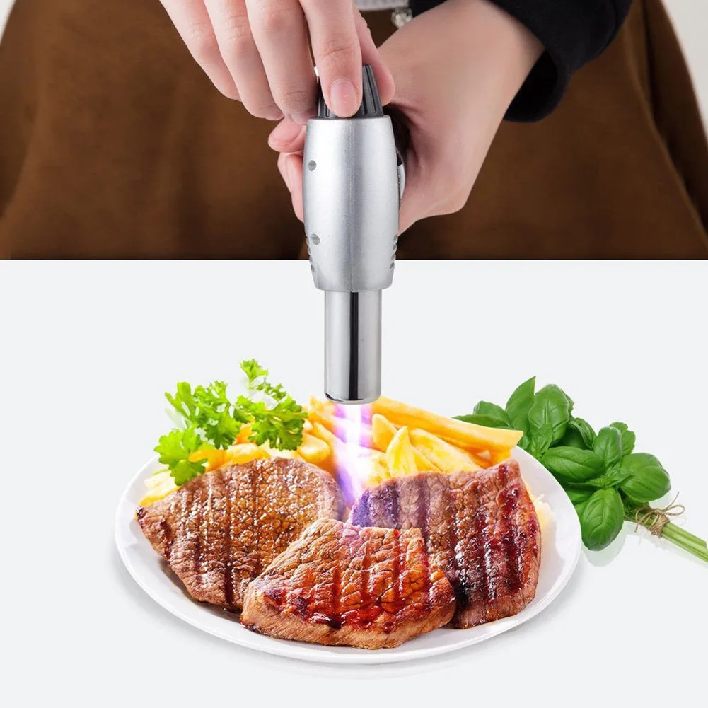 Refillable Gas Butane Blow Torch Jet Lighter Culinary Solder Cooking Baking Chef Tool JS21