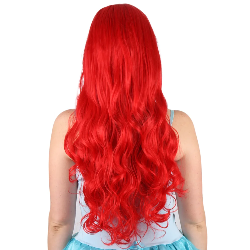 mermaid red wig