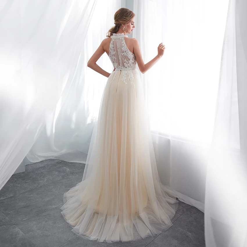 Романтическое свадебное платье vestido de noiva, кружевные свадебные платья из фатина, платья Brida