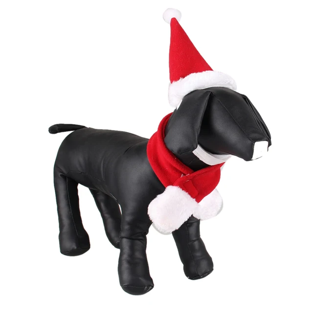 2pcs Christmas Pet Cap Cat Dog Santa Hat Scarf Christmas Xmas Red Holiday Costume Apparel 2pcs Christmas Pet Cap Cat Dog Santa Hat Scarf Christmas Xmas Red Holiday Costume Apparel