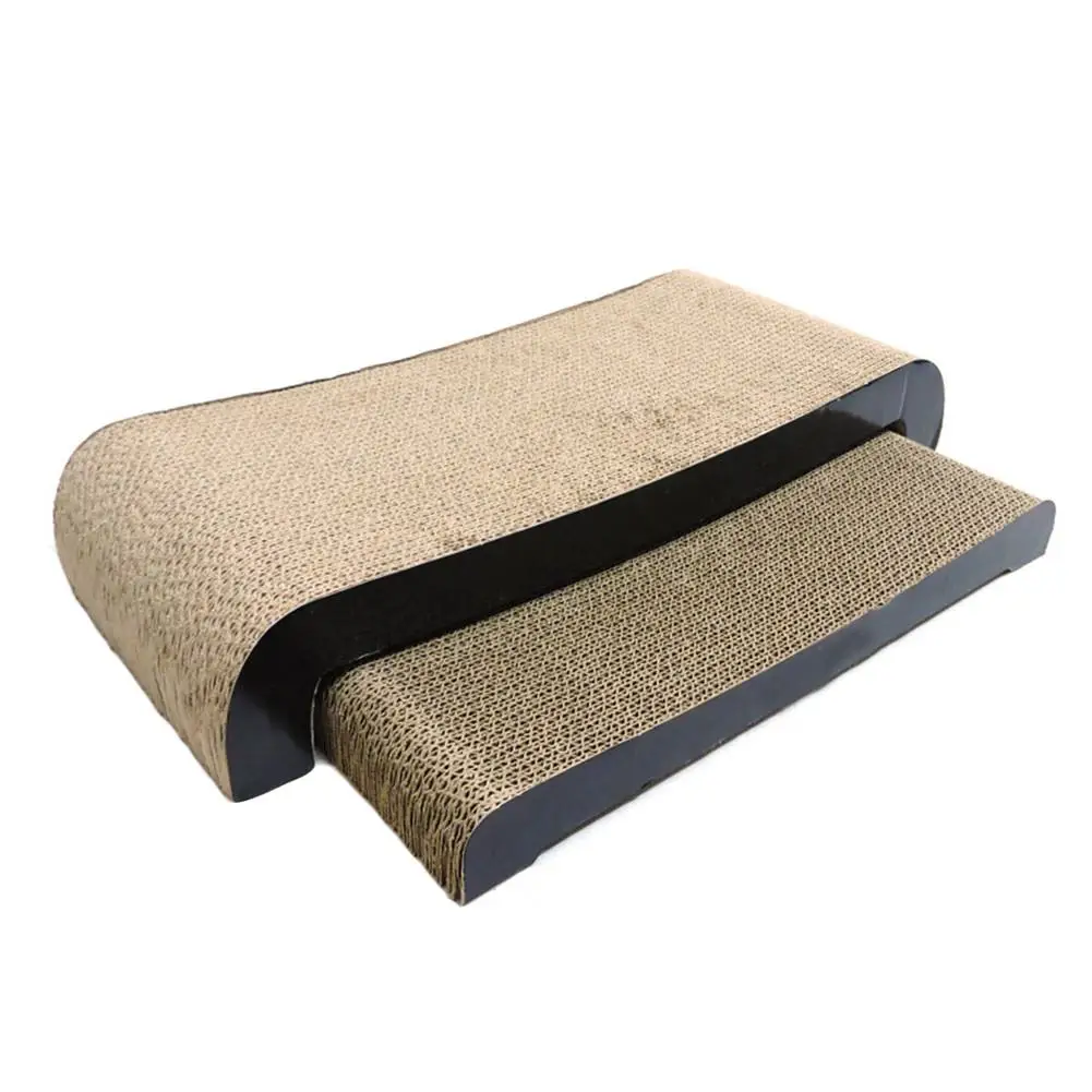 Cat Scratcher Cardboard Durable Scratching Pad With Organic Catnip Cat Scratcher Lounge Cat Training Scratch Grinding Claw Toys - Цвет: Gray