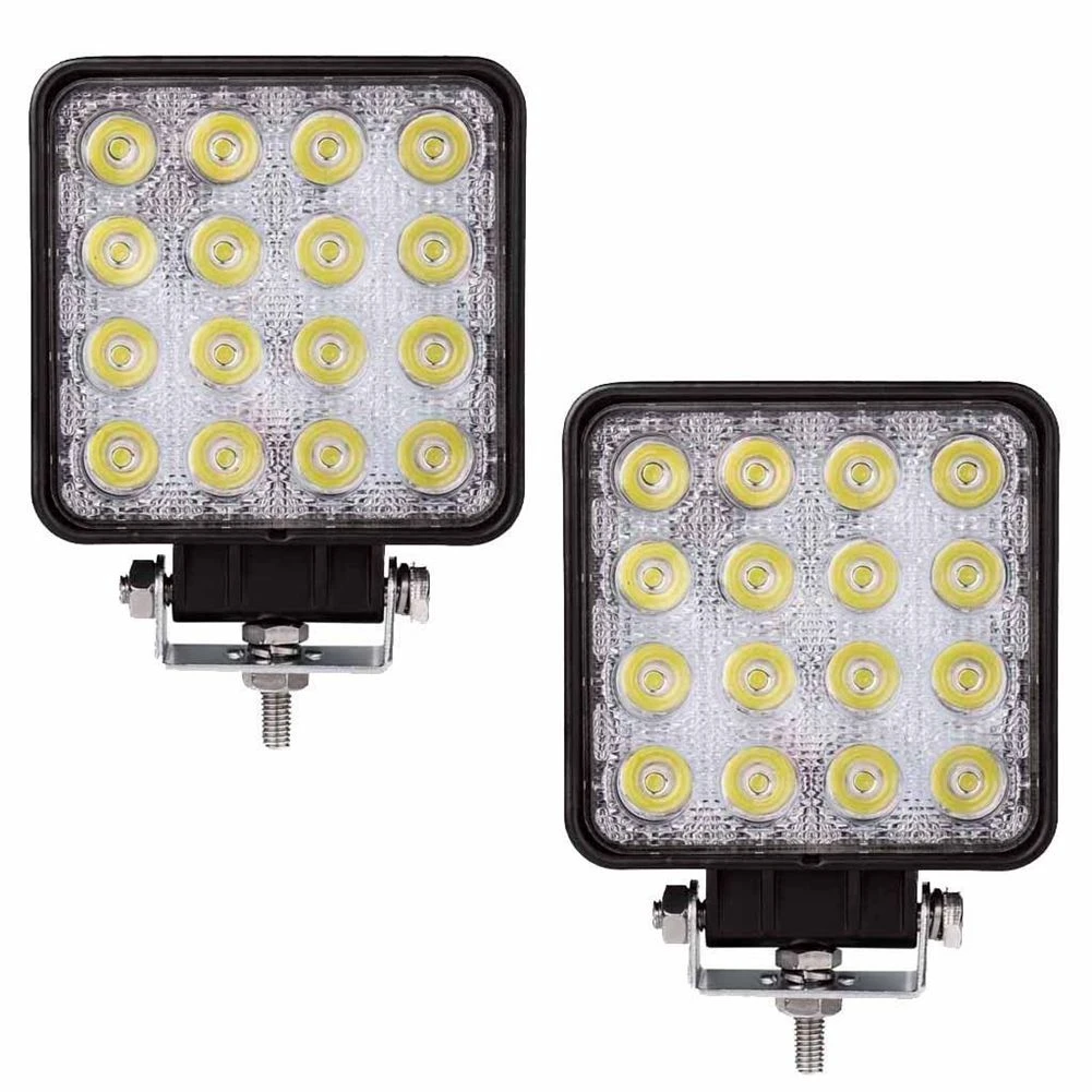 2pcs IP67 Spotlight Wall Refletor lamp 12V 24V led flood light RGB Waterproof floodlight Aluminium Alloy 4WD Square Panel Light 400 watt led flood light