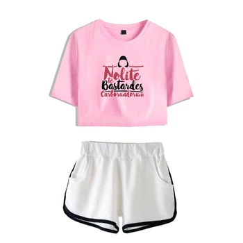 

The Handmaid's Tale Shorts Sets Women Casual Super shorts Outerwear Female Contrast Soft Elastic Waist Shorts Summer Suit