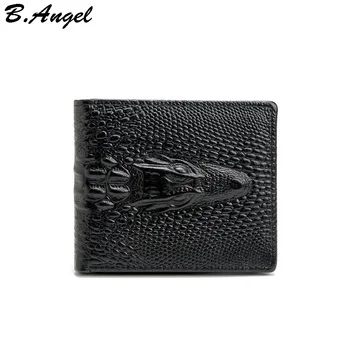 

High quality genuine leather 3D Alligator men wallets famous brand wallets men purses designer wallets vintage card holders