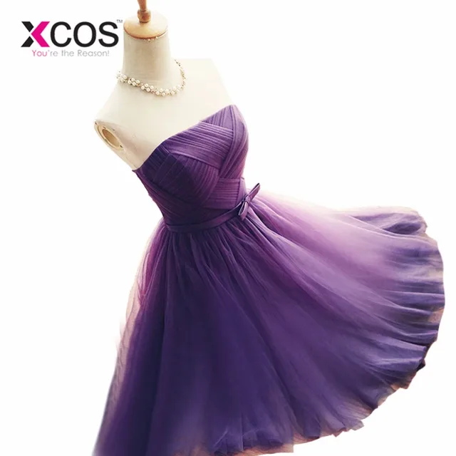 Purple and Grey Inexpensive Formal Dresses