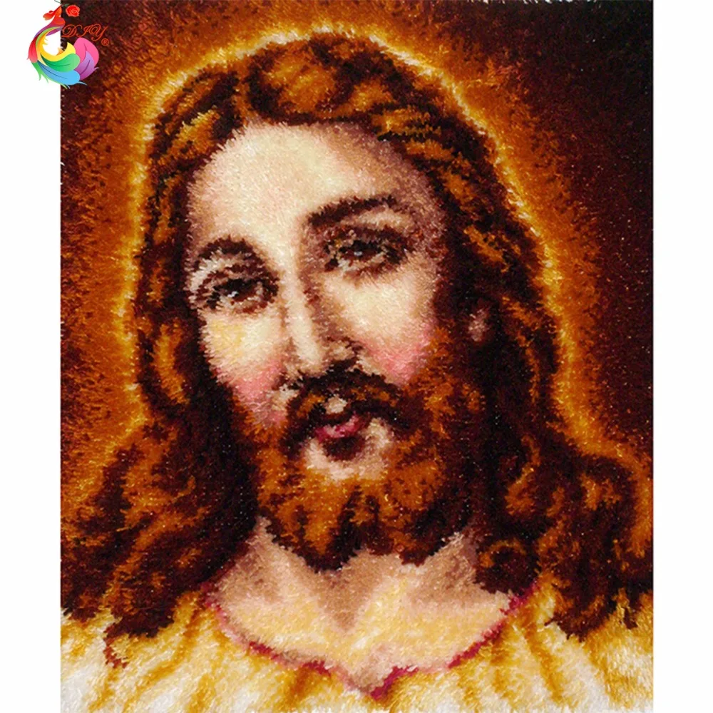 ^Cheap Unfinished Crocheting Rug Yarn Cushion Embroidery Carpet Jesus Mat Needlework Kit Latch Hook Rug Kit Big size110x90cm ^Cheap Unfinished Crocheting Rug Yarn Cushion Embroidery Carpet Jesus Mat Needlework Kit Latch Hook Rug Kit Big size110x90cm