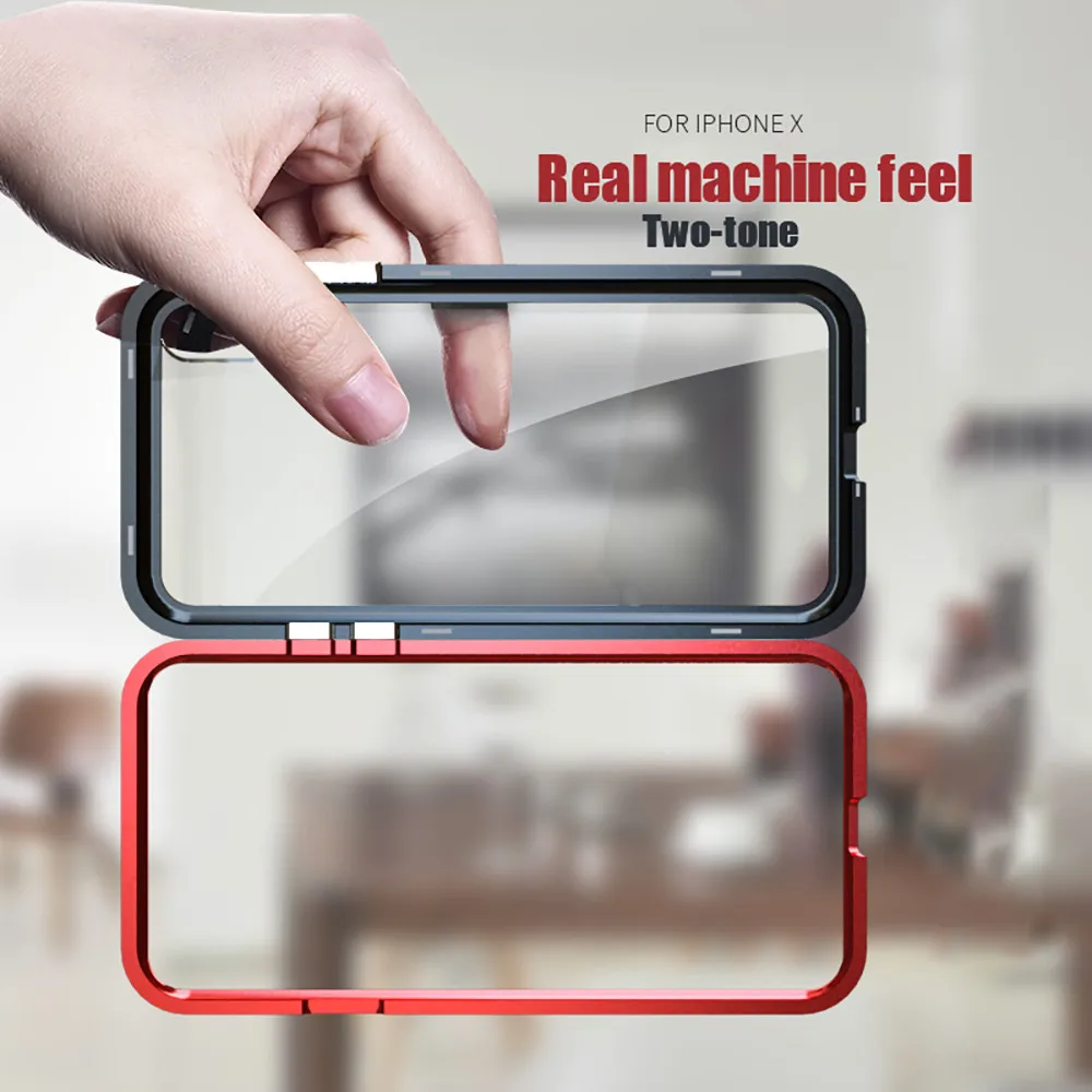 360 chaio de защита магнитный для iPhone XS Max магнитный металлический бампер стеклянный Чехол протектор экрана для iPhone XS крышка