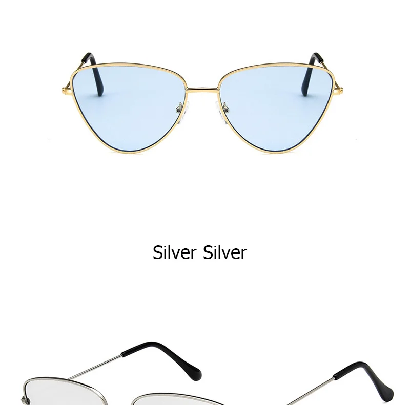 Сплав кошачий глаз Малый рамки солнцезащитные очки для женщин для океан объектив Защита от солнца очки винтажная металлическая оправа Óculos