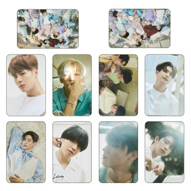 

10Pcs/Set Kpop GOT7 Present:You Photocard Photo Stikcy Card Student Crystal Card Sticker