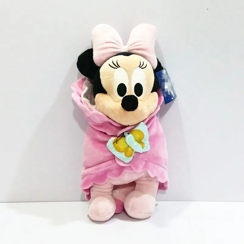 33 см тематический парк детская Минни Маус в Одеяло Плюшевые игрушки Мягкая кукла
