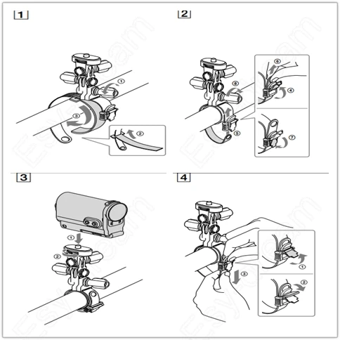 Велосипед ролл бар крепление для sony Action Cam гибкий кабель HDR AS15 AS20 AS100V AS200V как VCT-RBM1 AS300 HDR-AS20 HDR-AS15 HDR-AS30V HDR-AS50