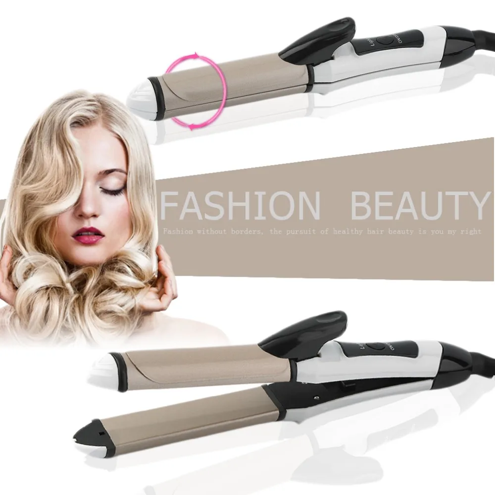 Керамика электрическая щетка для волос выпрямитель для волос Flat Iron гребень Мокрый сухой 2 в 1 цифровой управление нагрева расчёски для волос