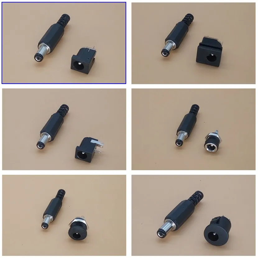 

10 pairs 5.5X2.1mm DC Power Plug Male / Female Jack Plugs Socket Kit DIY Adapter Connector