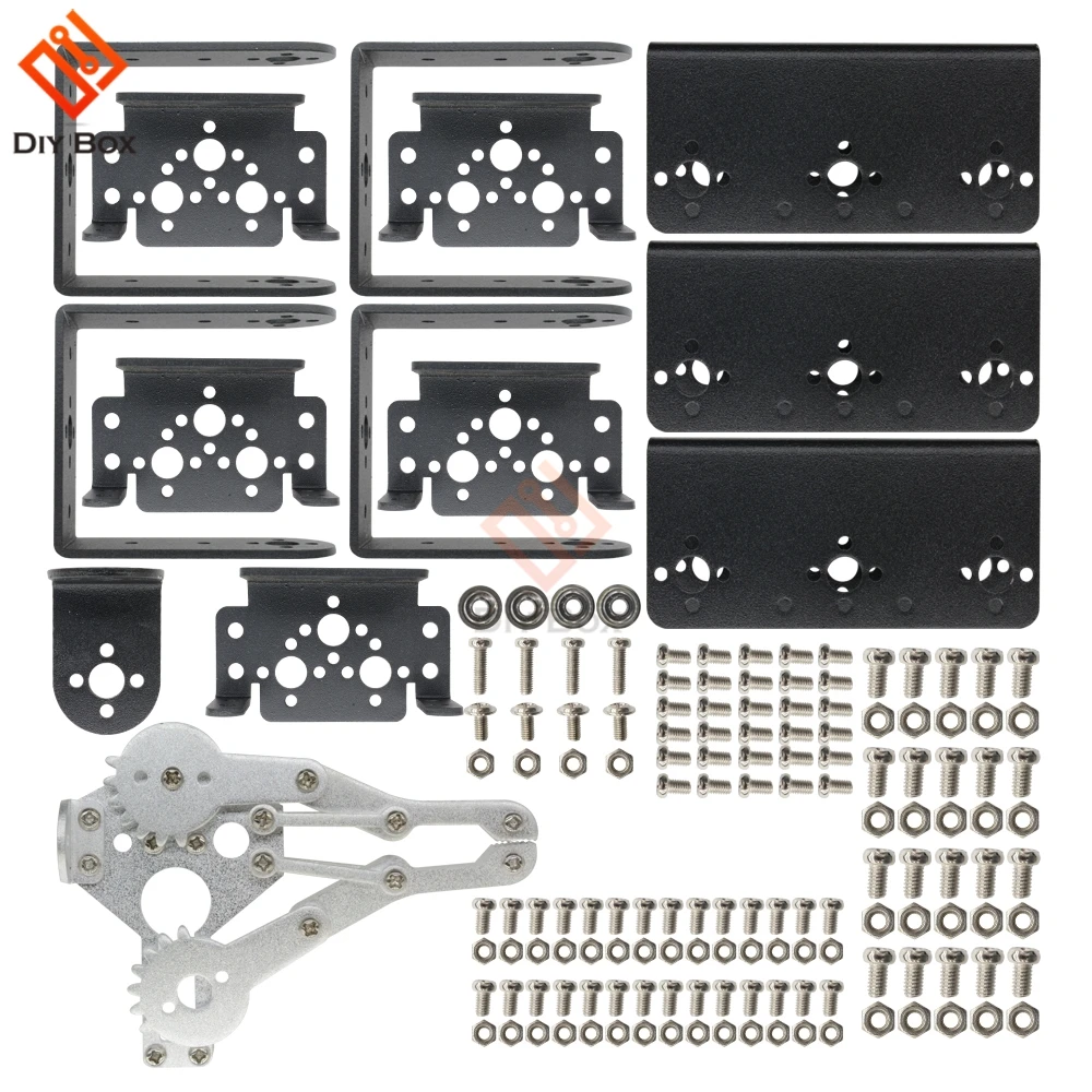 1 комплект алюминиевый робот 6 DOF Arm Механическая Роботизированная рука зажим коготь крепление комплект без сервомеханизма для Arduino DIY части робота
