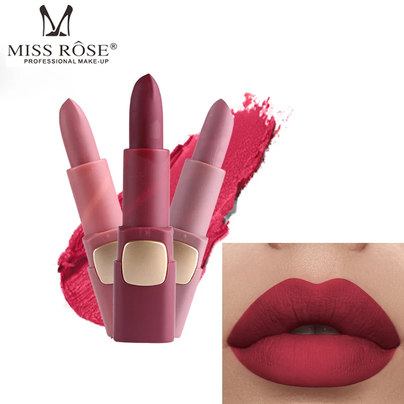 

Miss Rose 18 Colors Ruby Red Matte Lipstick Cosmetics Makeup Waterproof Lips Make up Lip Sticks Rouge a Levre Mat Lipsticks