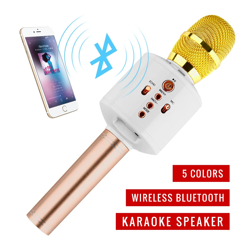 Karaoke Microphone Wireless Handheld Player Family Party Karaoke Bluetooth Echo Function Speaker For IPhone for Android Xiaomi Karaoke Microphone Wireless Handheld Player Family Party Karaoke Bluetooth Echo Function Speaker For IPhone for Android Xiaomi