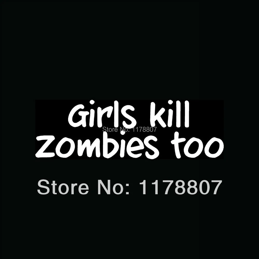 Grosir GADIS MEMBUNUH ZOMBIE TERLALU Sticker Lucu Vinyl Untuk Mobil