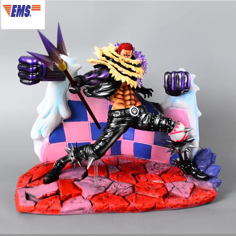 

One Piece Charlotte Katakuri Battle Ver Electroplating Recoating Resin Statue Action Figure Collection Model Decoration X101
