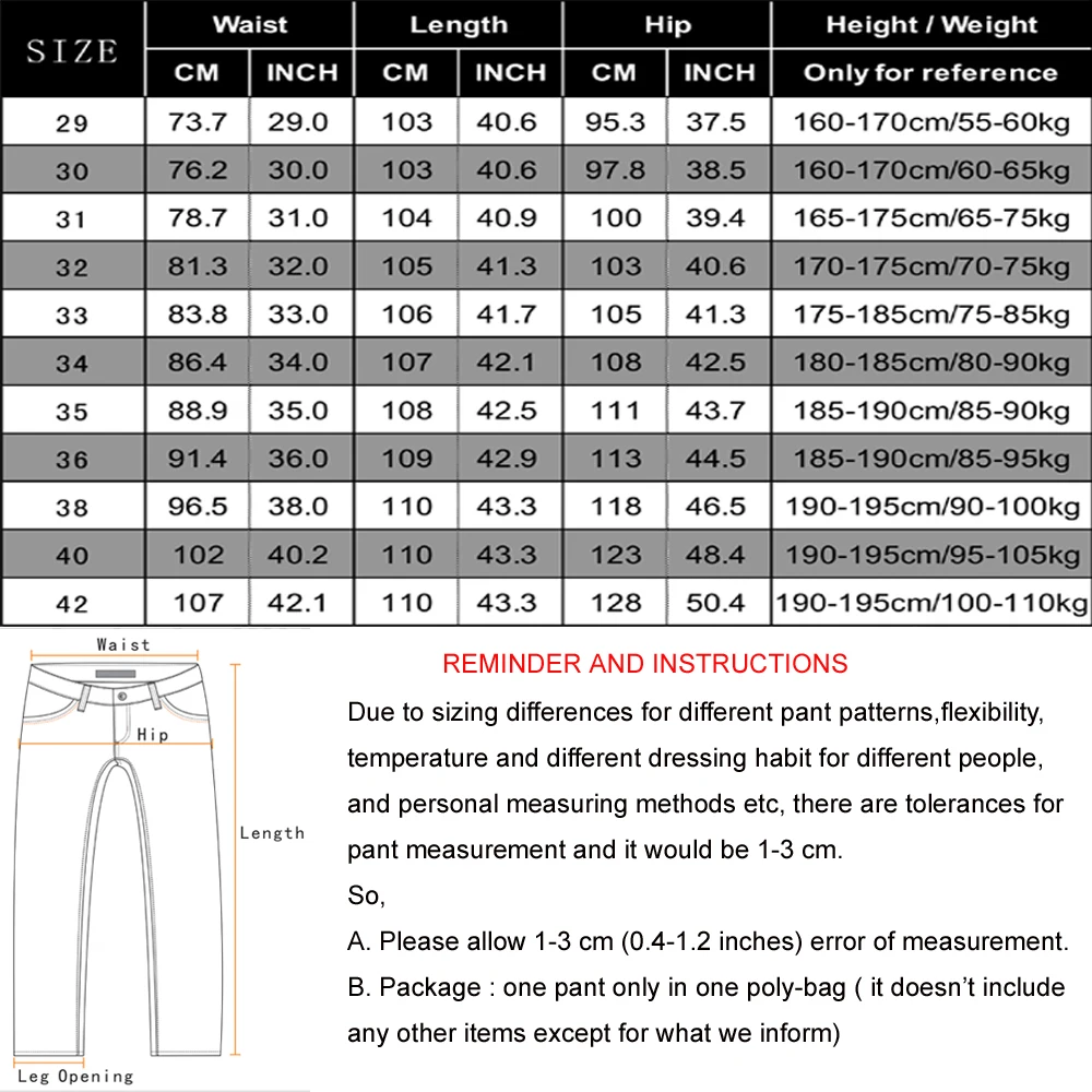 NIGRITY 2019 Men Jeans Business Casual Straight Slim Fit Blue Jeans Stretch Denim Pants Trousers Classic Big Size 29-42